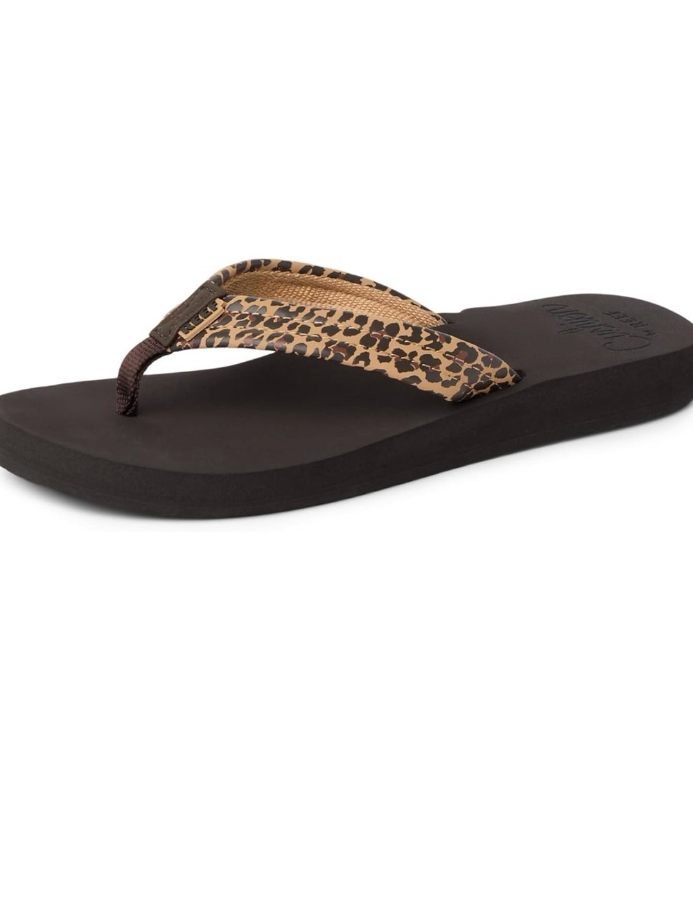 REEF Women's Leopard Print Flip Flops